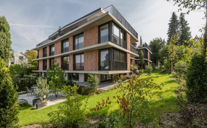 Neubau Mehrfamilienhaus nach Minergie-P in Binningen (Bild: Michael Kunz)